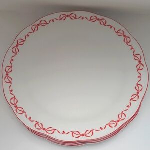 Eaton Red Bow Dinner Plates